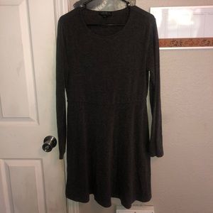 Grey long sleeve above the knee dress